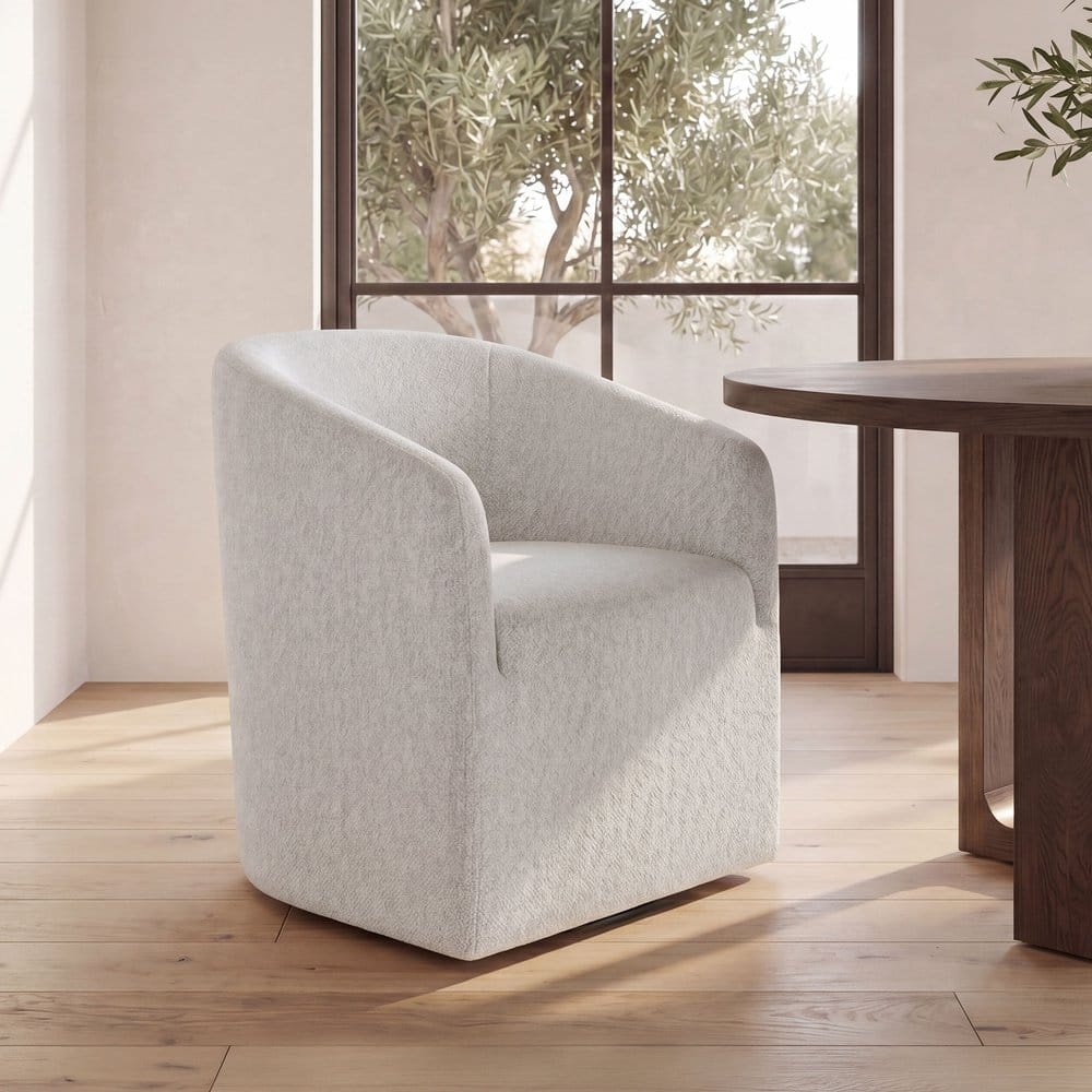 Moes Home - Sandy Rolling Dining Chair Off White - KQ-1046-05-USA view 8