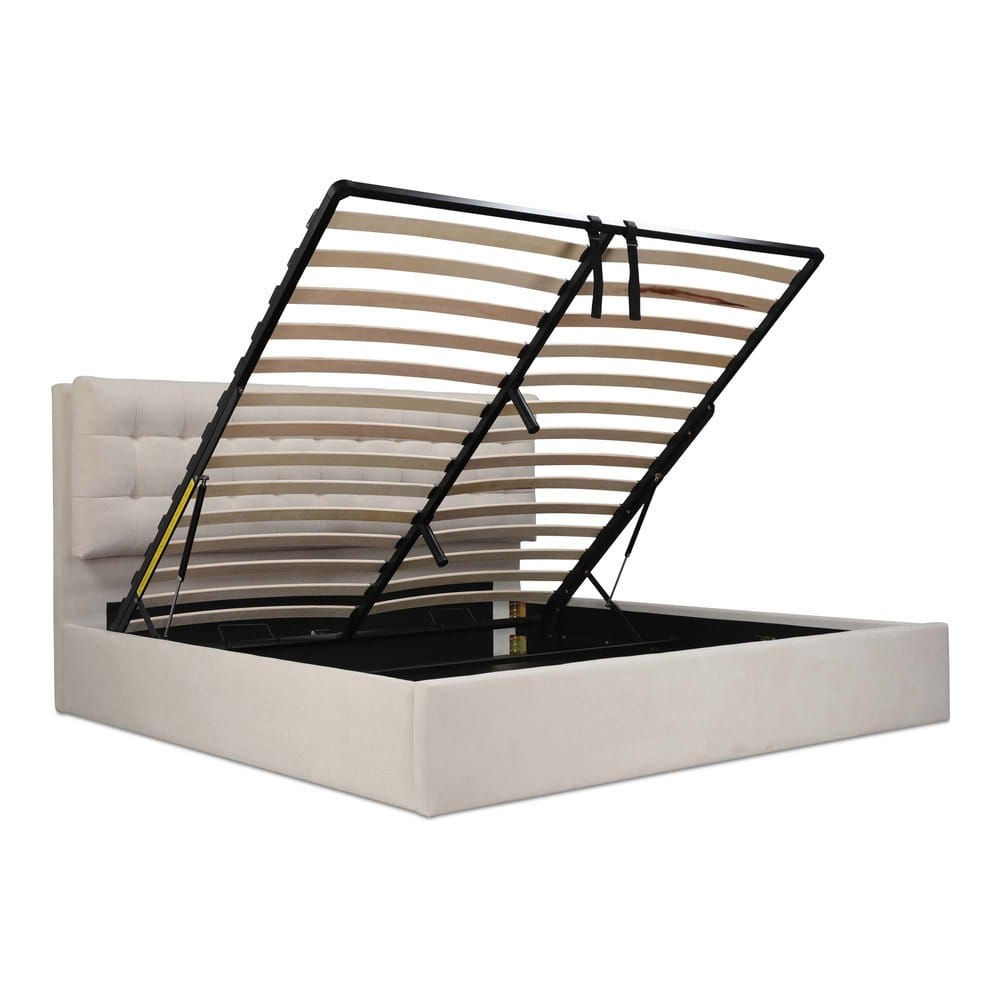 Moes Home - Sebastion King Storage Bed Cream - RN-1154-05-0 view 3