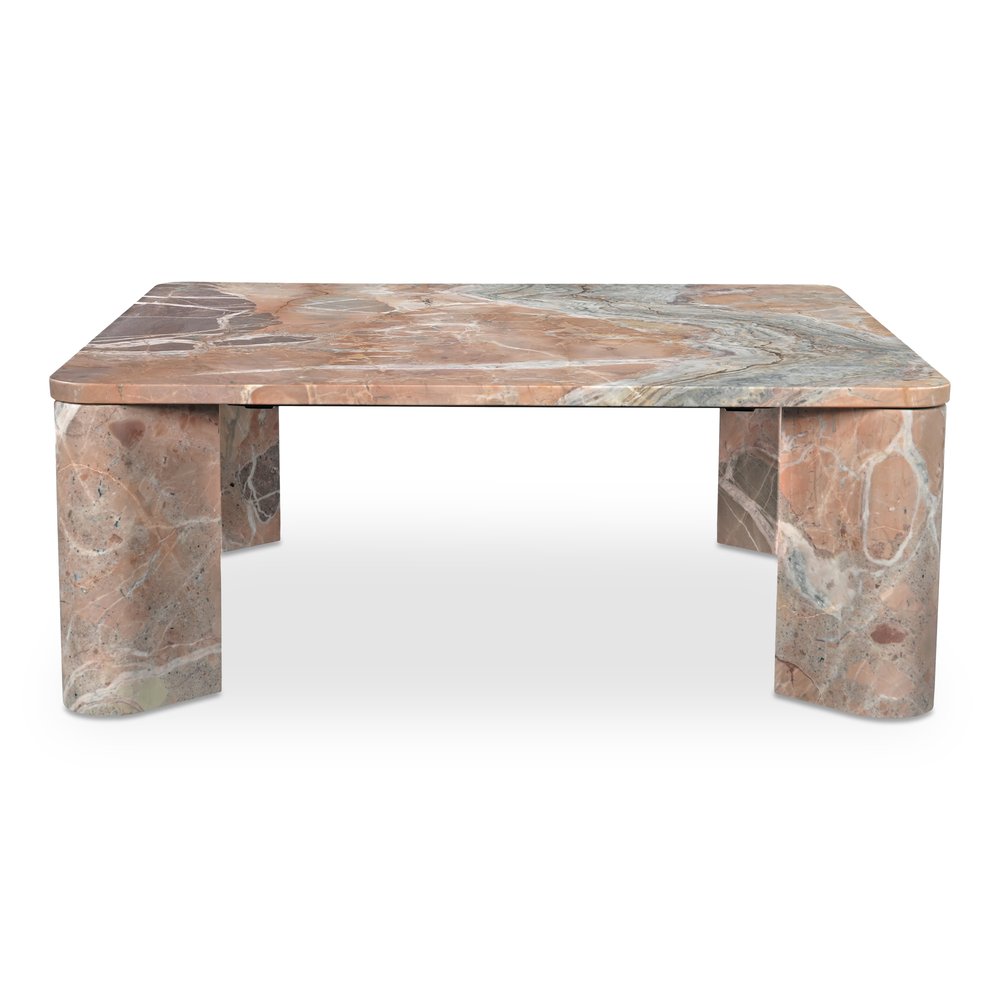Moes Home - Segment Coffee Table Orange Levante Marble - JD-1048-12-0 view 1