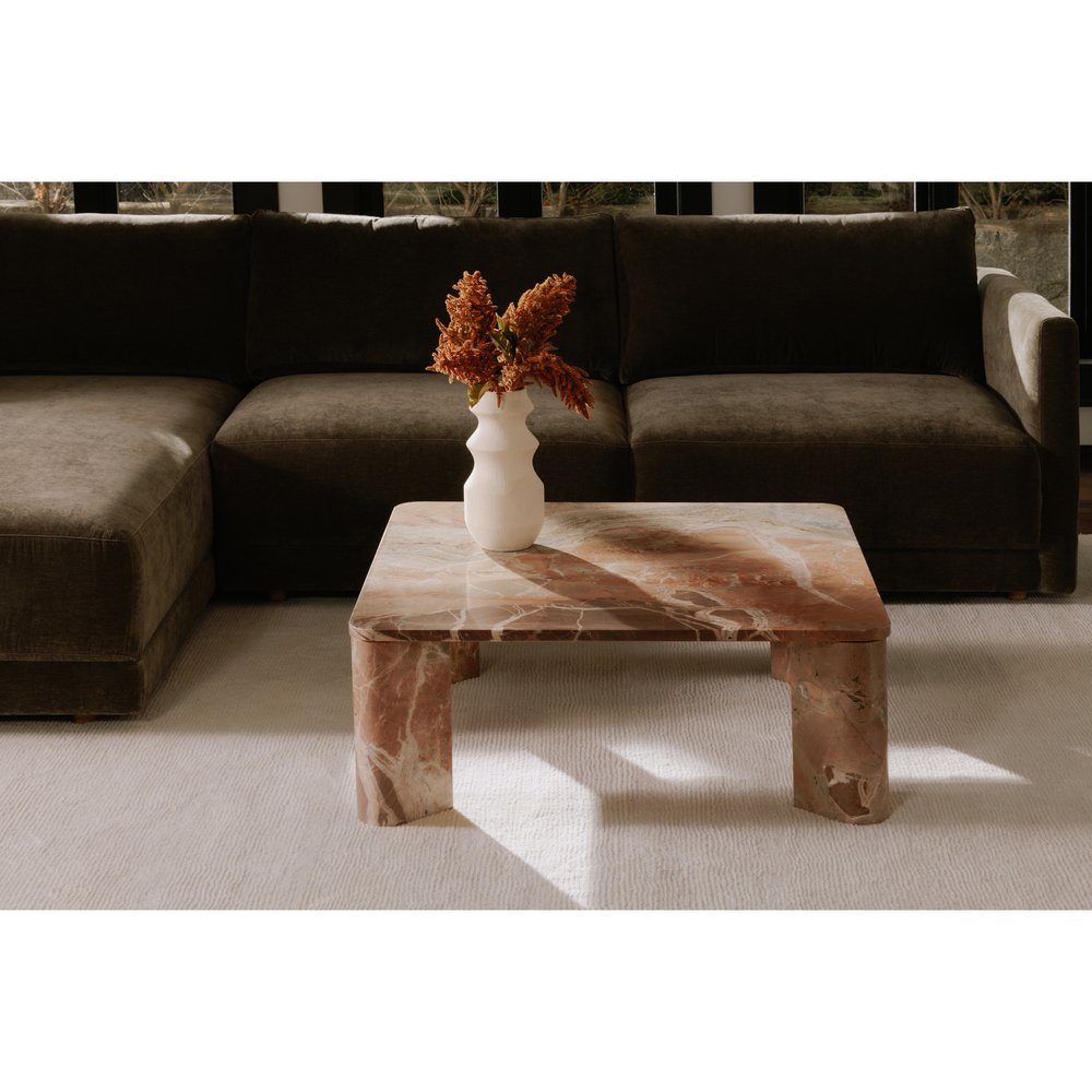 Moes Home - Segment Coffee Table Orange Levante Marble - JD-1048-12-0 view 10