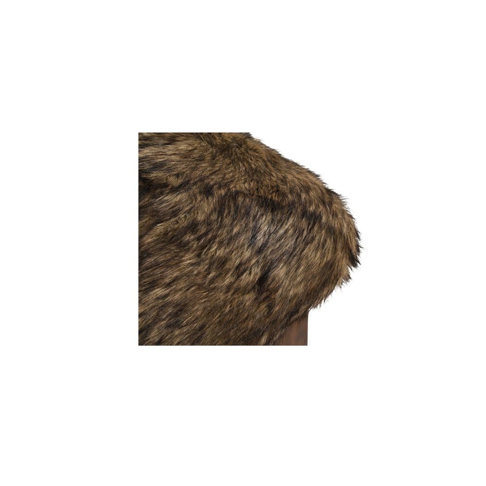 Moes Home - Serge Ottoman Brown Faux Fur - MU-1006-37 view 6