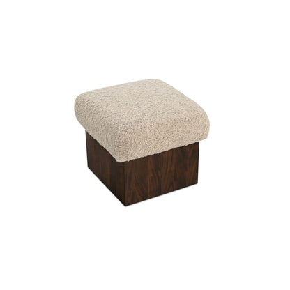 Moes Home - Serge Ottoman Cream Faux Shearling - MU-1006-05 view 4