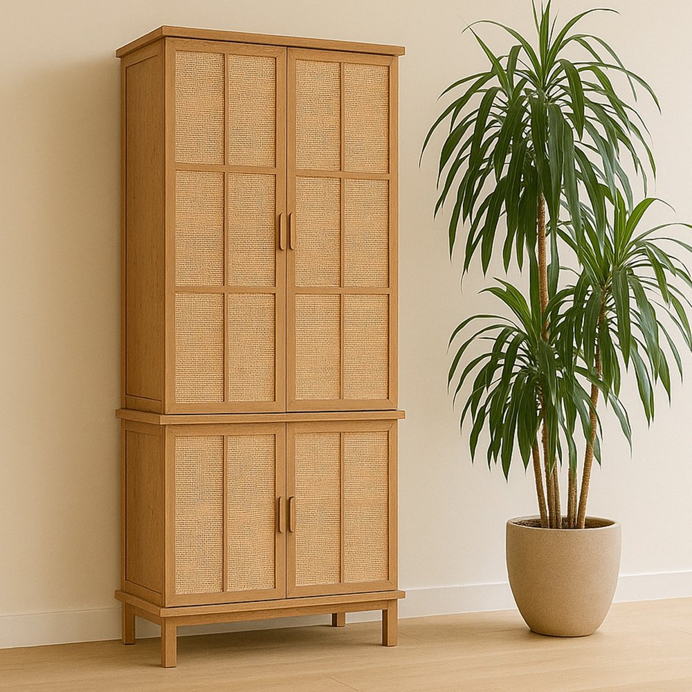 Moes Home - Seymour Tall Cabinet Natural - HN-1001-24-0 view 8