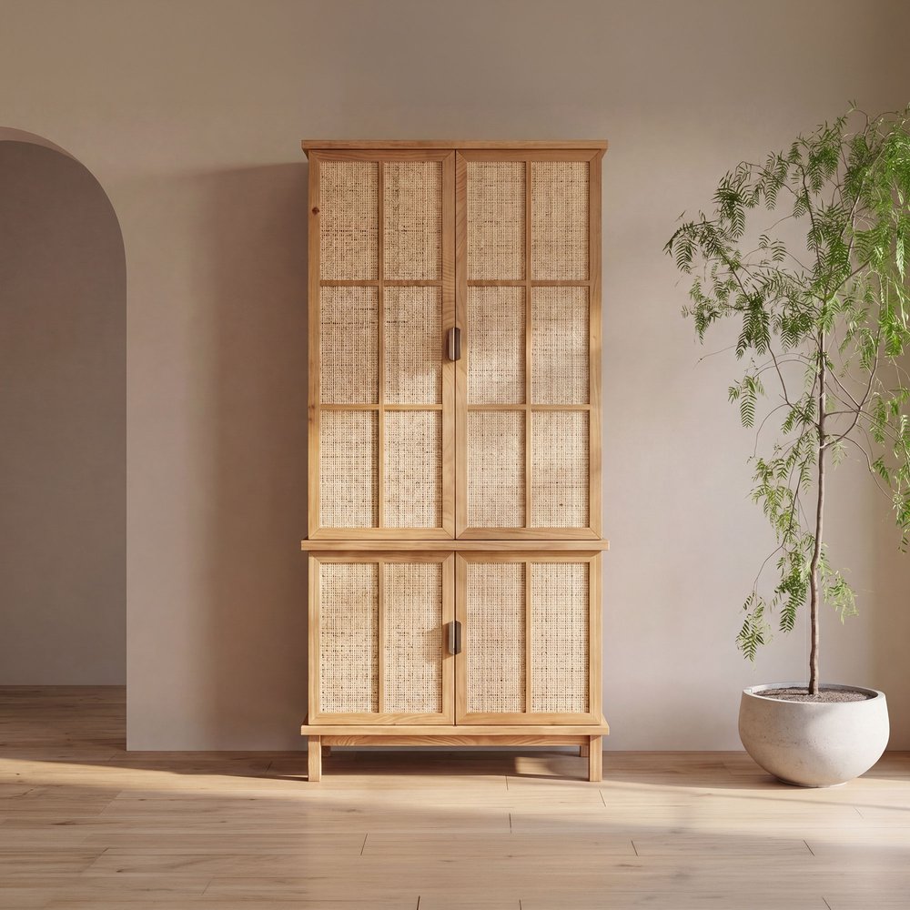 Moes Home - Seymour Tall Cabinet Natural - HN-1001-24-0 view 9
