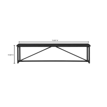 Moes Home - Sierra Bench Black - FR-1018-02 veiw 8