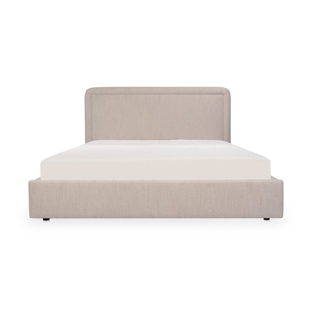 Moes Home - Simon King Storage Bed Flecked Beige - RN-1159-34-0 view 1