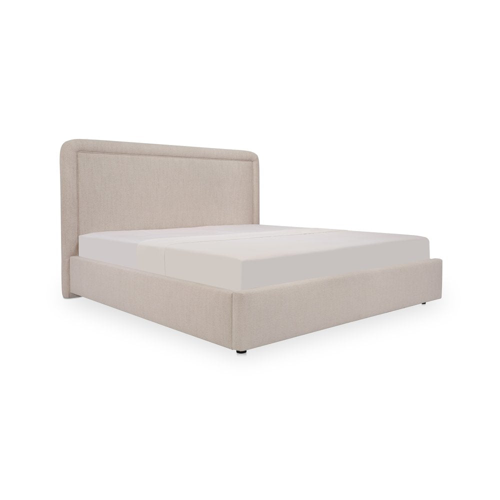 Moes Home - Simon King Storage Bed Flecked Beige - RN-1159-34-0 view 3