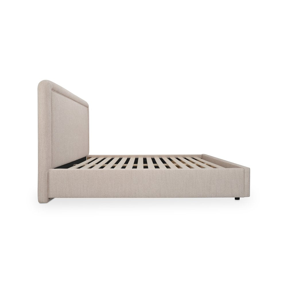 Moes Home - Simon Queen Storage Bed Flecked Beige - RN-1158-34-0 view 4