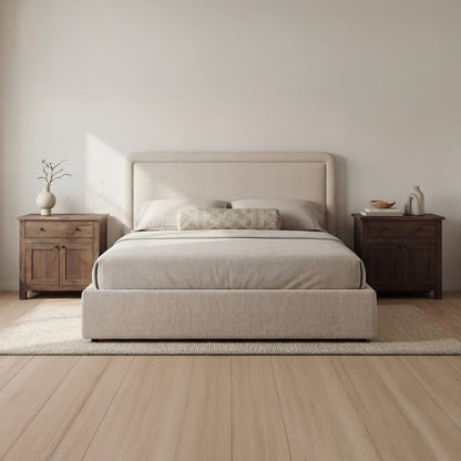 Moes Home - Simon Queen Storage Bed Flecked Beige - RN-1158-34-0 view 8