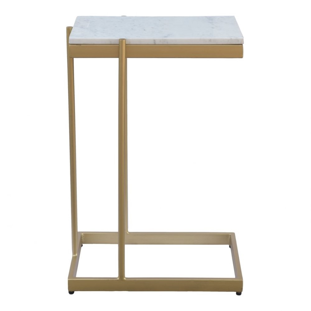 Moes Home - Sulu C Table in White Marble - IK-1019-18 veiw 2