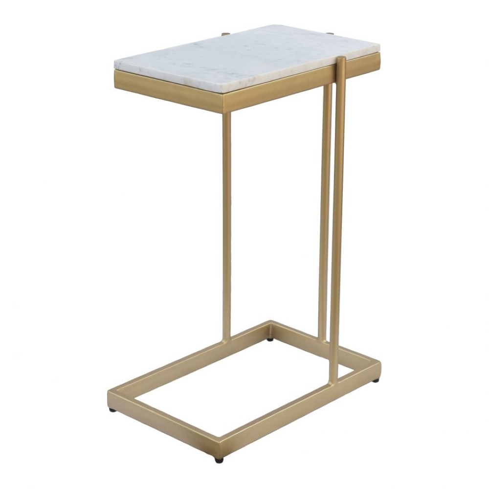 Moes Home - Sulu C Table in White Marble - IK-1019-18 veiw 4