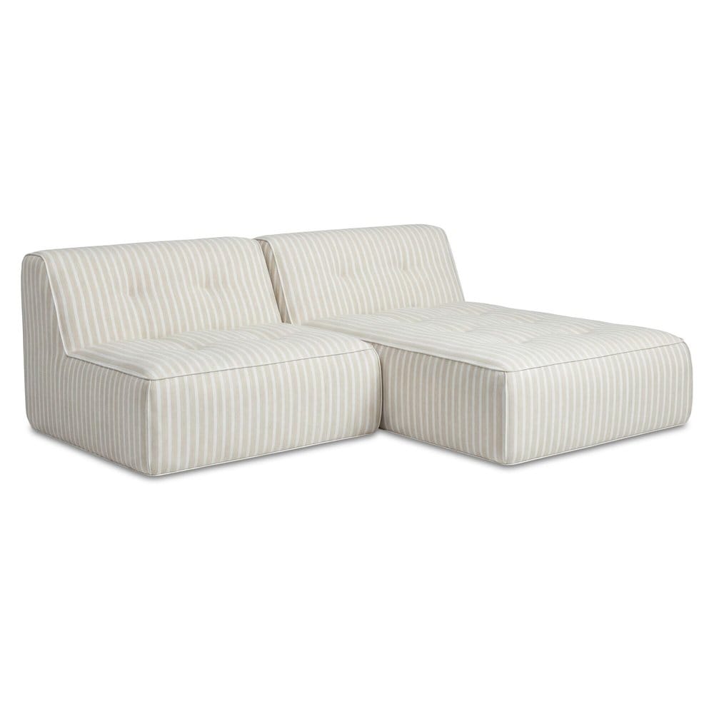Moes Home - Sunseeker 2 Piece Outdoor Nook Brown Stripe - VV-1032-21 view 3