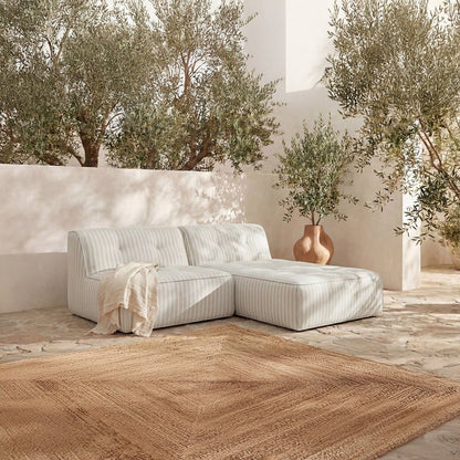 Moes Home - Sunseeker 2 Piece Outdoor Nook Brown Stripe - VV-1032-21 view 7