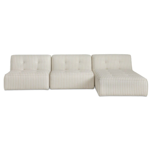 Moes Home - Sunseeker 3 Piece Outdoor Lounge Brown Stripe - VV-1031-21 view 2