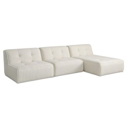 Moes Home - Sunseeker 3 Piece Outdoor Lounge Brown Stripe - VV-1031-21 view 3