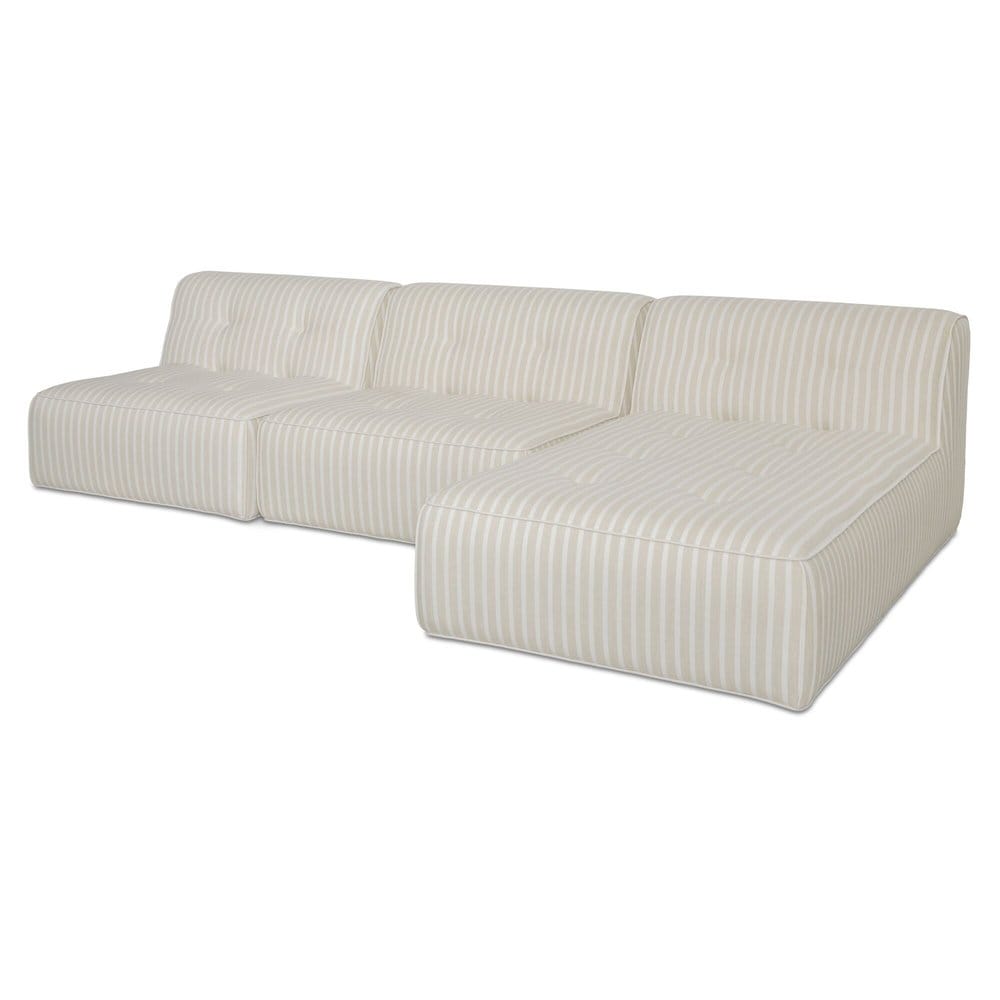 Moes Home - Sunseeker 3 Piece Outdoor Lounge Brown Stripe - VV-1031-21 view 6