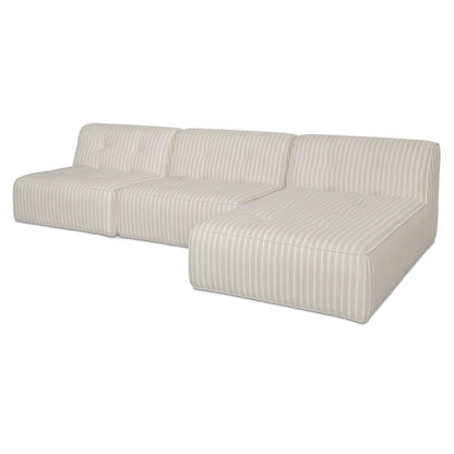 Moes Home - Sunseeker 3 Piece Outdoor Lounge Brown Stripe - VV-1031-21 view 6