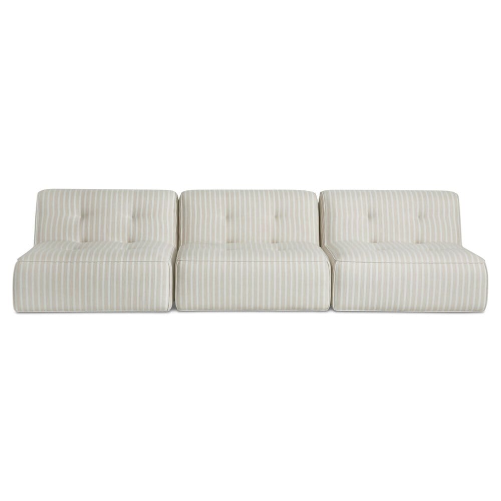 Moes Home - Sunseeker 3 Piece Outdoor Sofa Brown Stripe - VV-1030-21 view 2