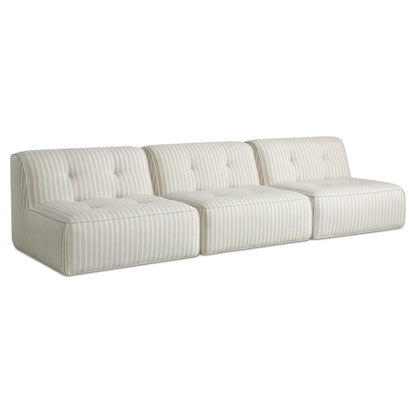 Moes Home - Sunseeker 3 Piece Outdoor Sofa Brown Stripe - VV-1030-21 view 3