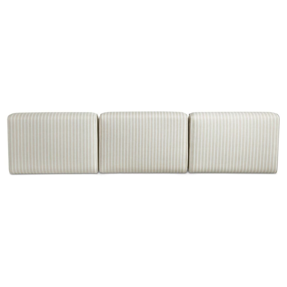 Moes Home - Sunseeker 3 Piece Outdoor Sofa Brown Stripe - VV-1030-21 view 5