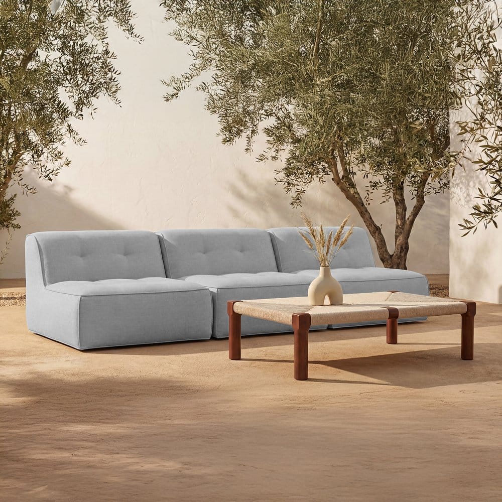 Moes Home - Sunseeker 3 Piece Outdoor Sofa Light Blue - VV-1030-45 view 8