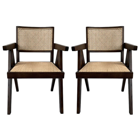 Moes Home - Takashi Chair in Dark Brown (Set of 2) - FG-1022-20 veiw 1
