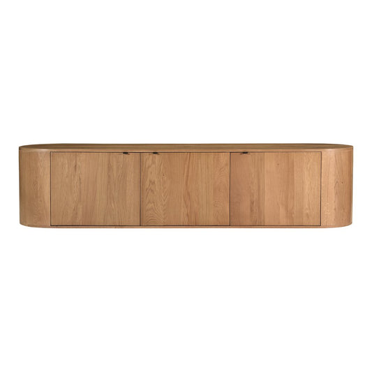 Moes Home - Theo Media Bench Natural - RP-1054-24 view 1