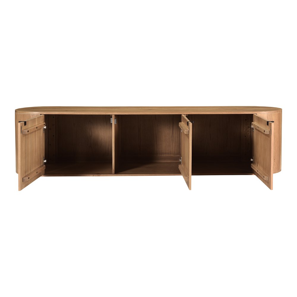 Moes Home - Theo Media Bench Natural - RP-1054-24 view 3
