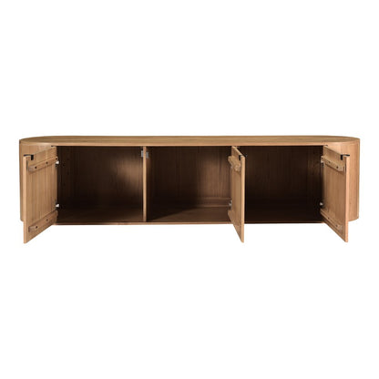 Moes Home - Theo Media Bench Natural - RP-1054-24 view 3