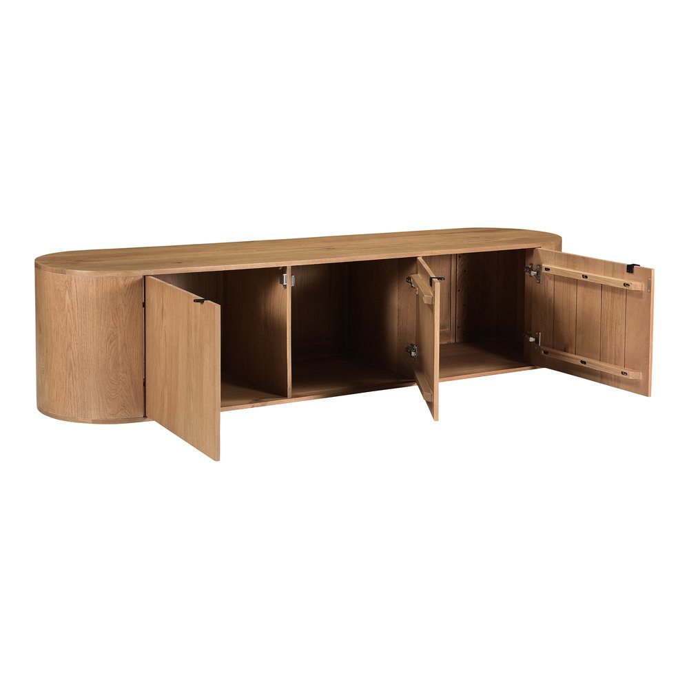 Moes Home - Theo Media Bench Natural - RP-1054-24 view 5
