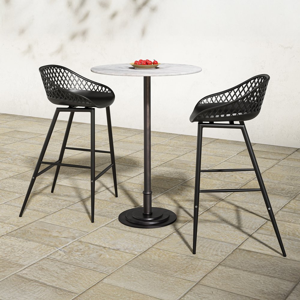 Moes Home - Tori Outdoor Counter Table White Marble - FI-1121-18-0 view 7