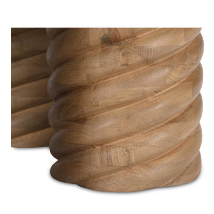 Moes Home - Treccia Round Coffee Table Oak - BB-1029-24-0 view 4