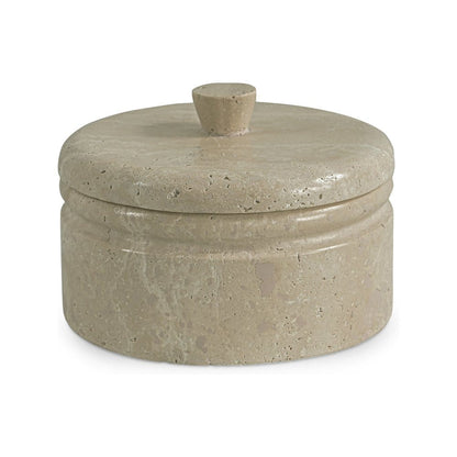 Moes Home - Valencia Round Travertine Box - AI-1020-34 view 1