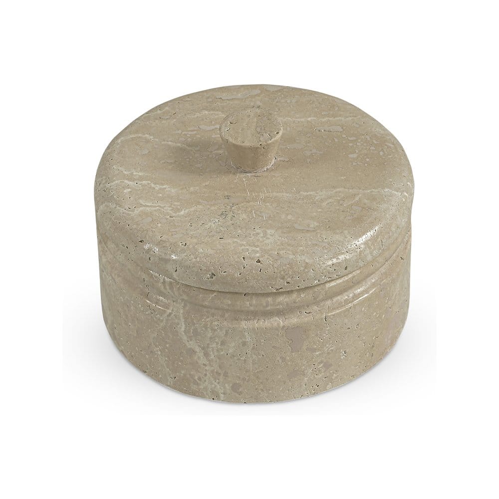 Moes Home - Valencia Round Travertine Box - AI-1020-34 view 2