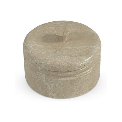 Moes Home - Valencia Round Travertine Box - AI-1020-34 view 2