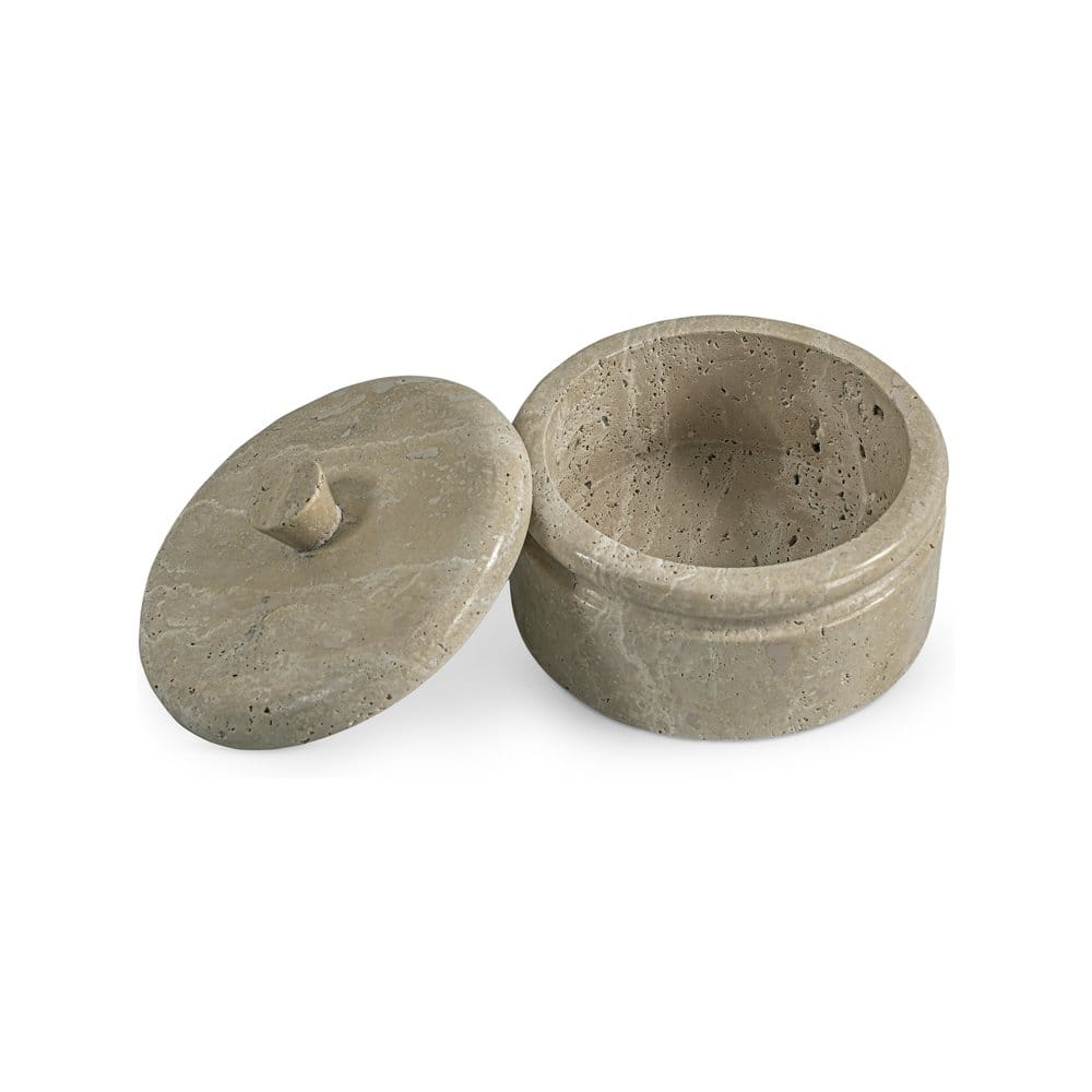 Moes Home - Valencia Round Travertine Box - AI-1020-34 view 3
