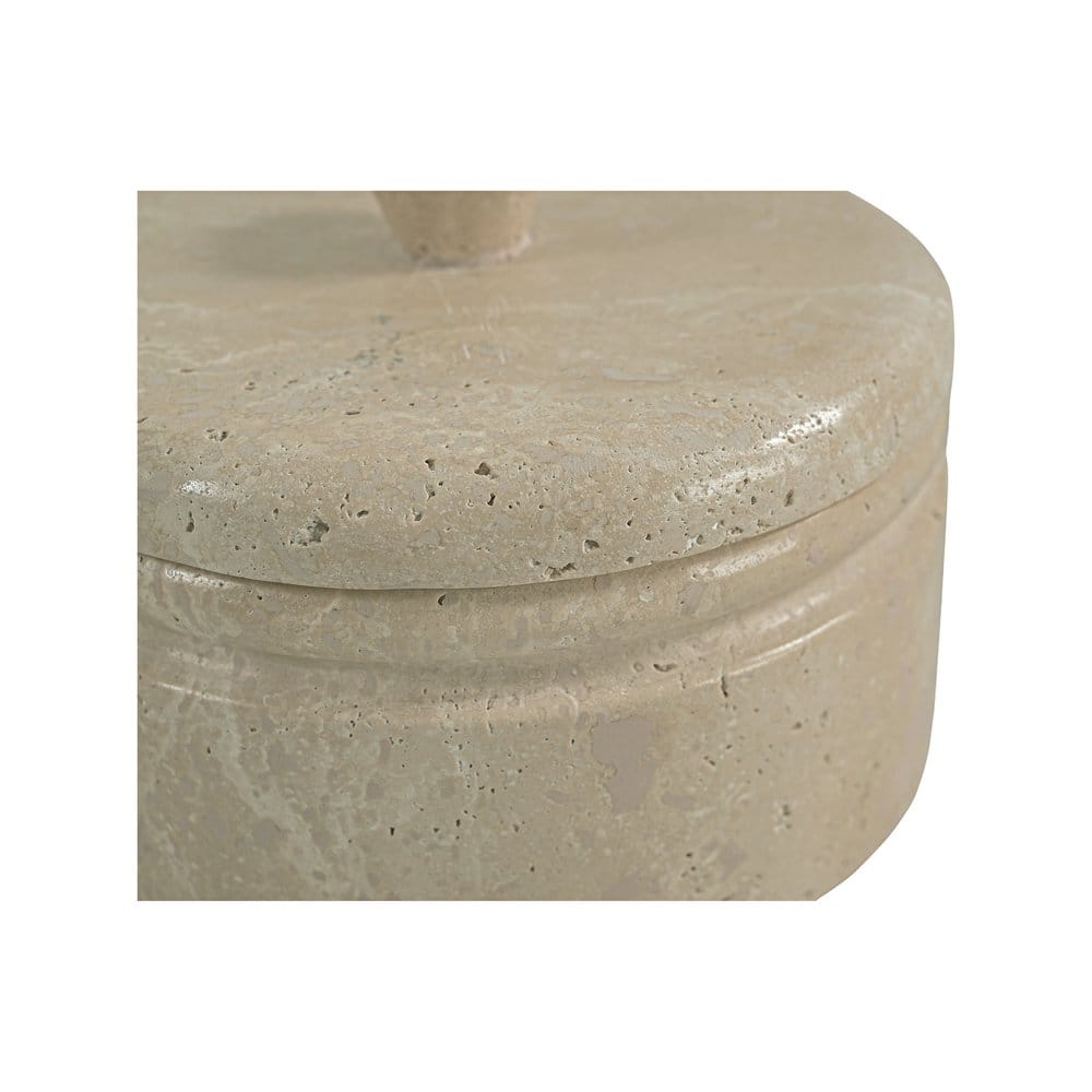 Moes Home - Valencia Round Travertine Box - AI-1020-34 view 5