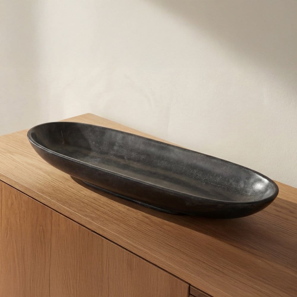 Moes Home - Venetia Tray Black Marble - PZ-1024-02 view 6
