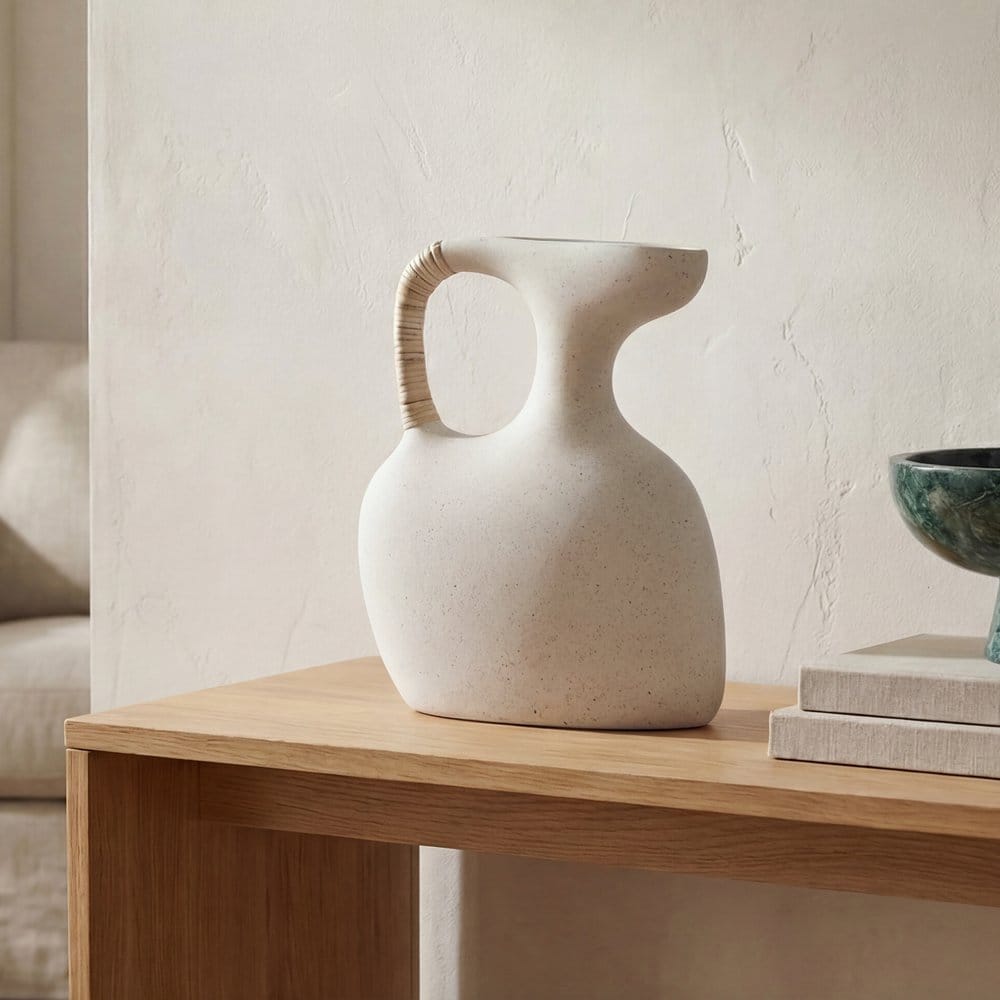Moes Home - Vila 13In Sculptural Vessel Cream White - DD-1057-05 view 8