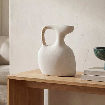 Moes Home - Vila 13In Sculptural Vessel Cream White - DD-1057-05 view 8