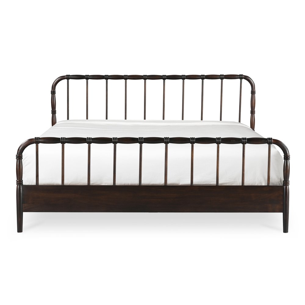 Moes Home - Vivian King Bed Dark Brownn - VE-1130-20-0 view 1