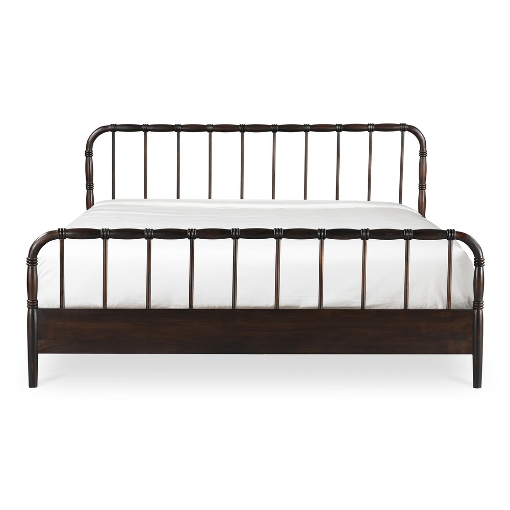 Moes Home - Vivian Queen Bed Dark Brown - VE-1129-20-0 view 1