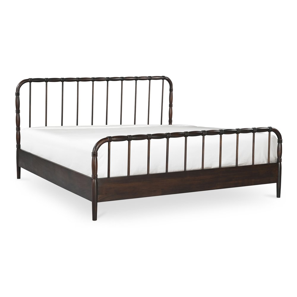 Moes Home - Vivian Queen Bed Dark Brown - VE-1129-20-0 view 3