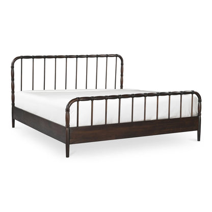 Moes Home - Vivian Queen Bed Dark Brown - VE-1129-20-0 view 3