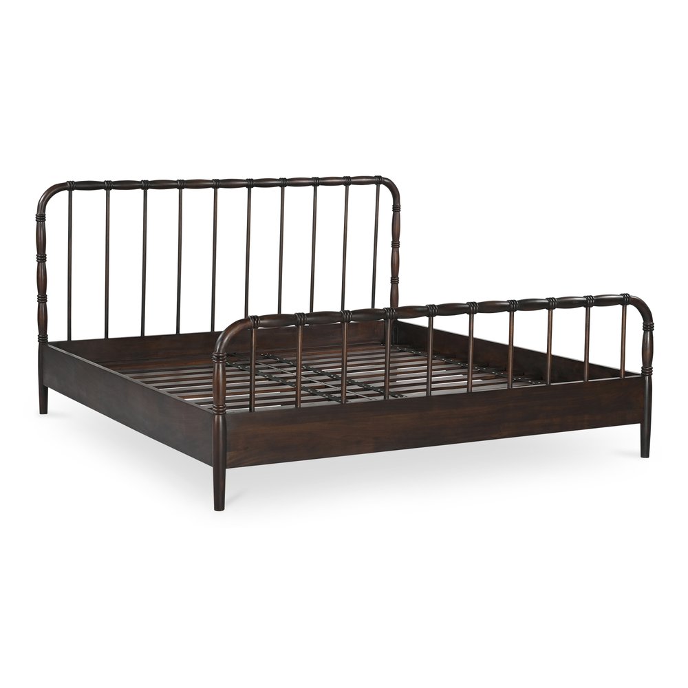 Moes Home - Vivian Queen Bed Dark Brown - VE-1129-20-0 view 4