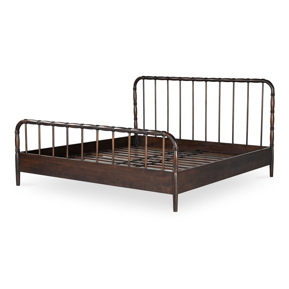 Moes Home - Vivian Queen Bed Dark Brown - VE-1129-20-0 view 6