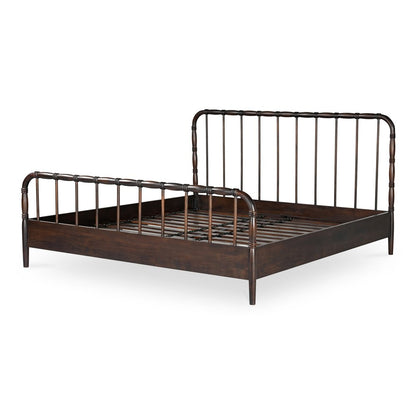 Moes Home - Vivian Queen Bed Dark Brown - VE-1129-20-0 view 6