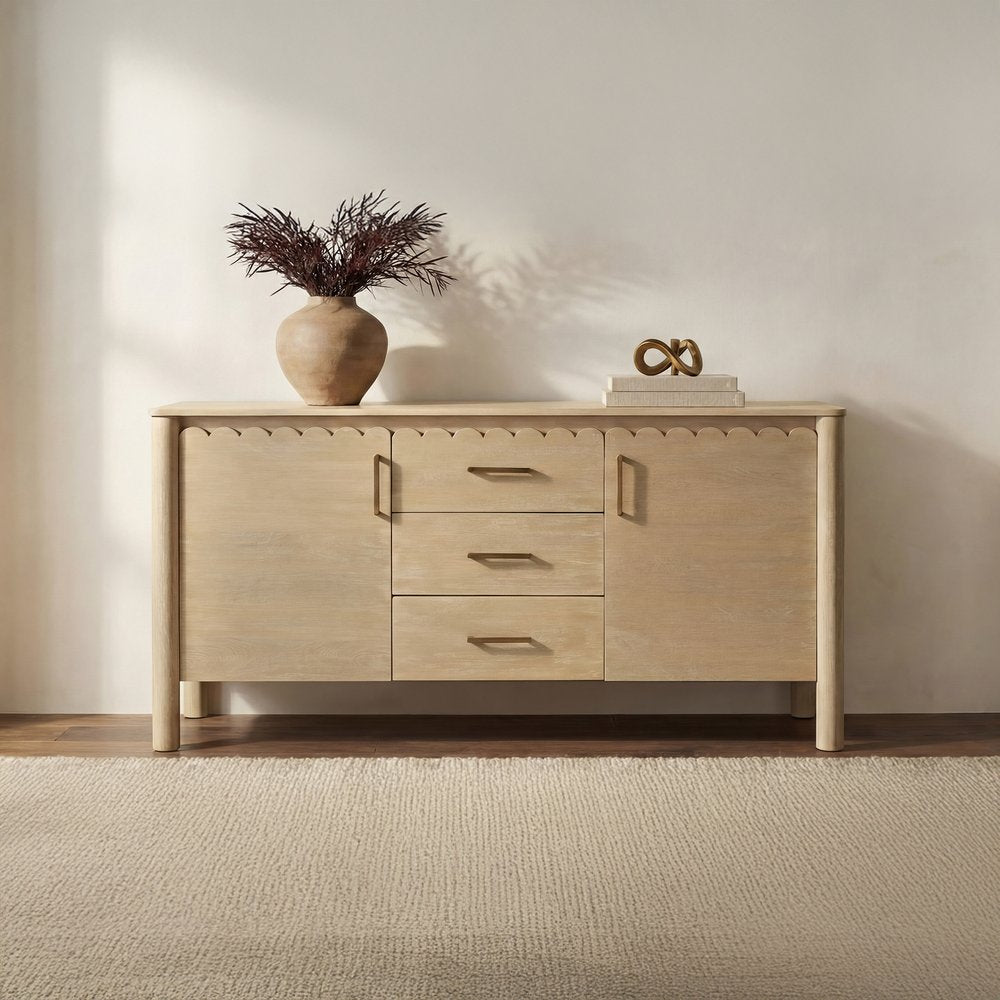 Moes Home - Wiley 3 Drawer Sideboard Natural - GZ-1164-24 view 11