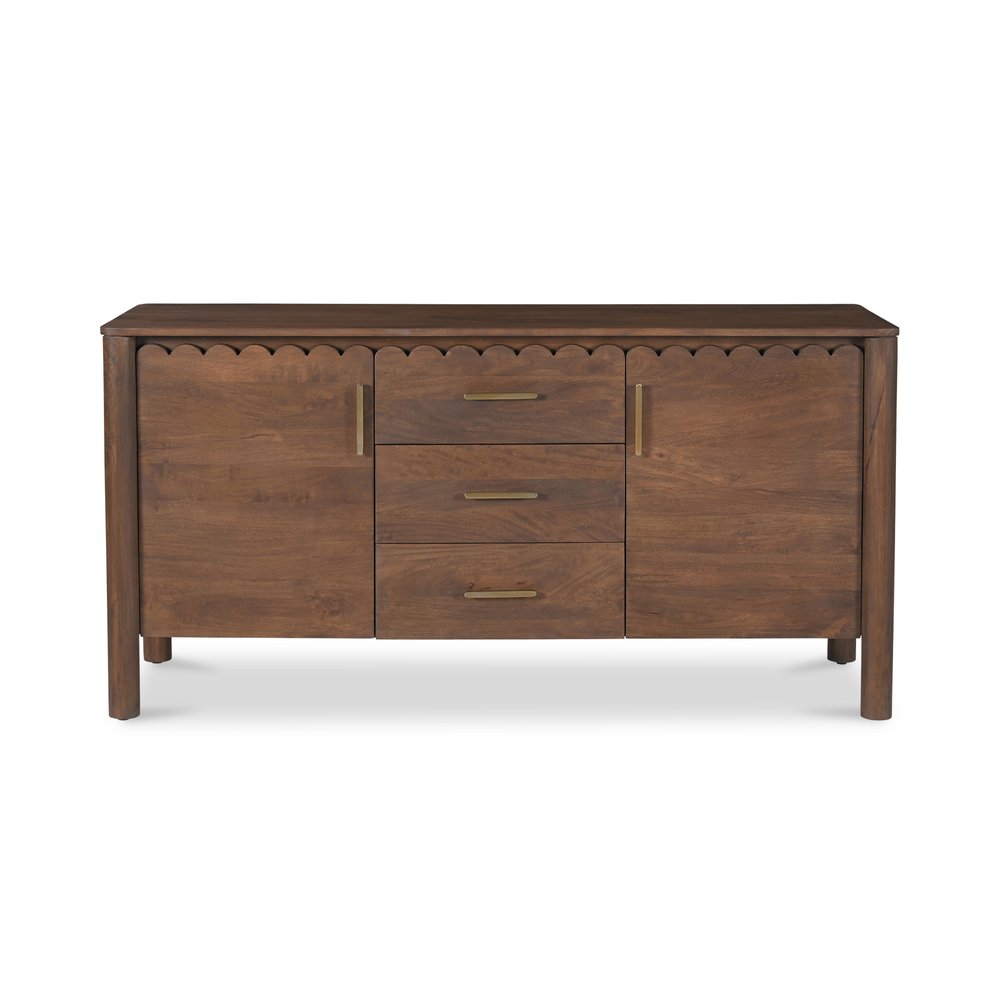 Moes Home - Wiley 3 Drawer Sideboard Vintage Brown - GZ-1164-03 view 1