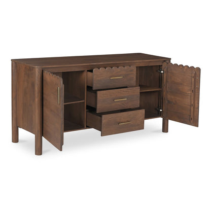 Moes Home - Wiley 3 Drawer Sideboard Vintage Brown - GZ-1164-03 view 5